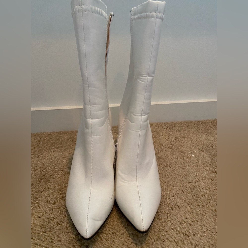 White Heeled Boots - Picture 2 of 4